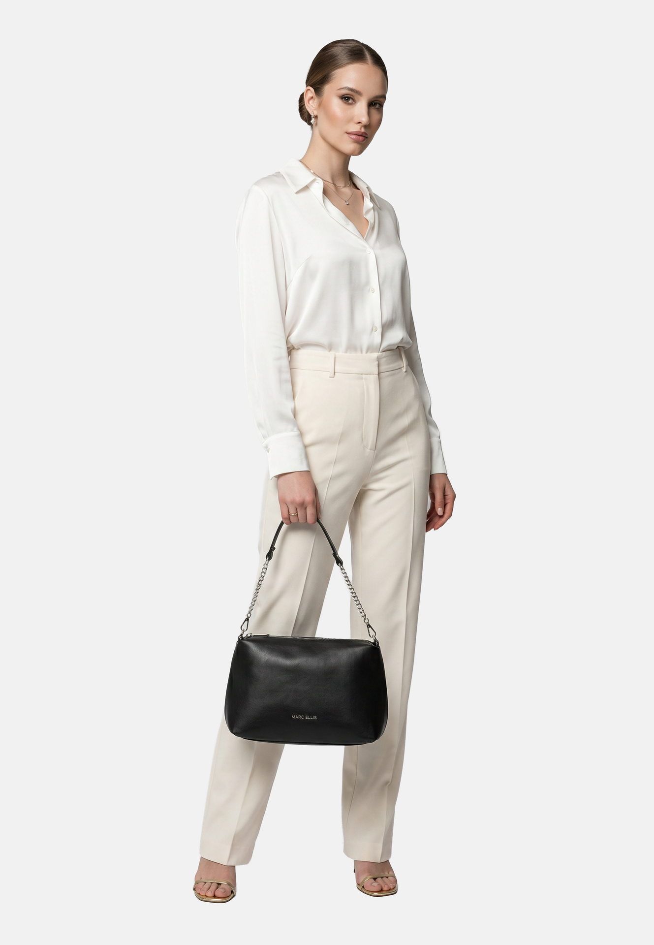 Alison Macro Lt Borsa a spalla Black and Silver