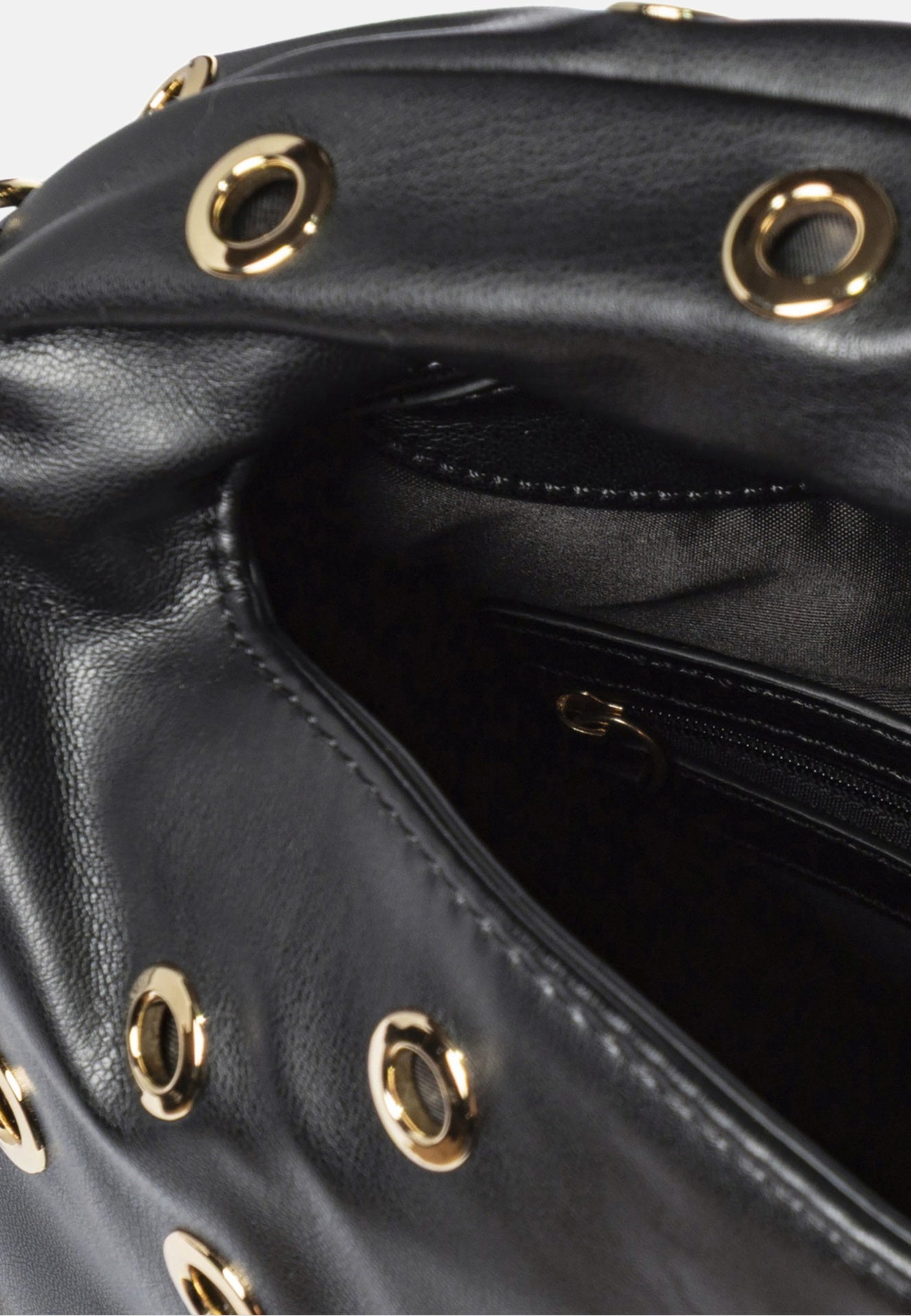 Elizabeth Studs Borsa a spalla Black and Gold