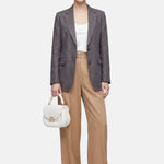 Flat Jelly 26 Borsa a mano Milky White and Light Gold