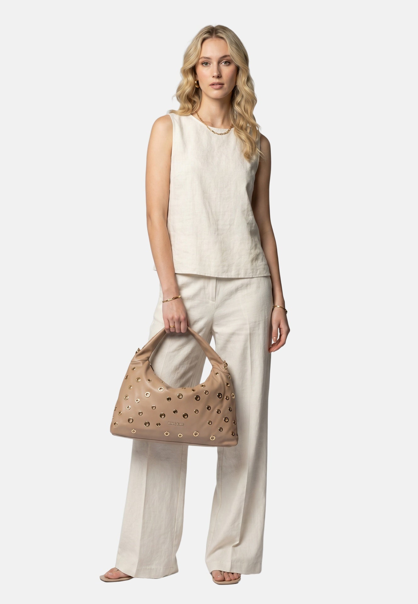 Mariah Studs Borsa a spalla Coffee