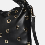 Elizabeth Studs Borsa a spalla Black and Gold