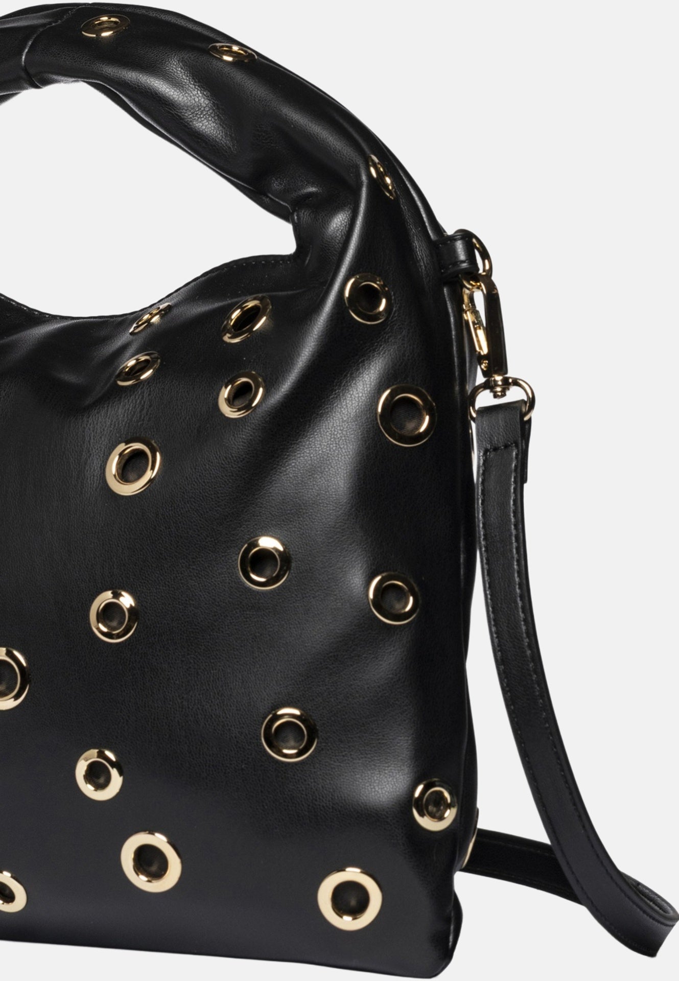 Elizabeth Studs Borsa a spalla Black and Gold