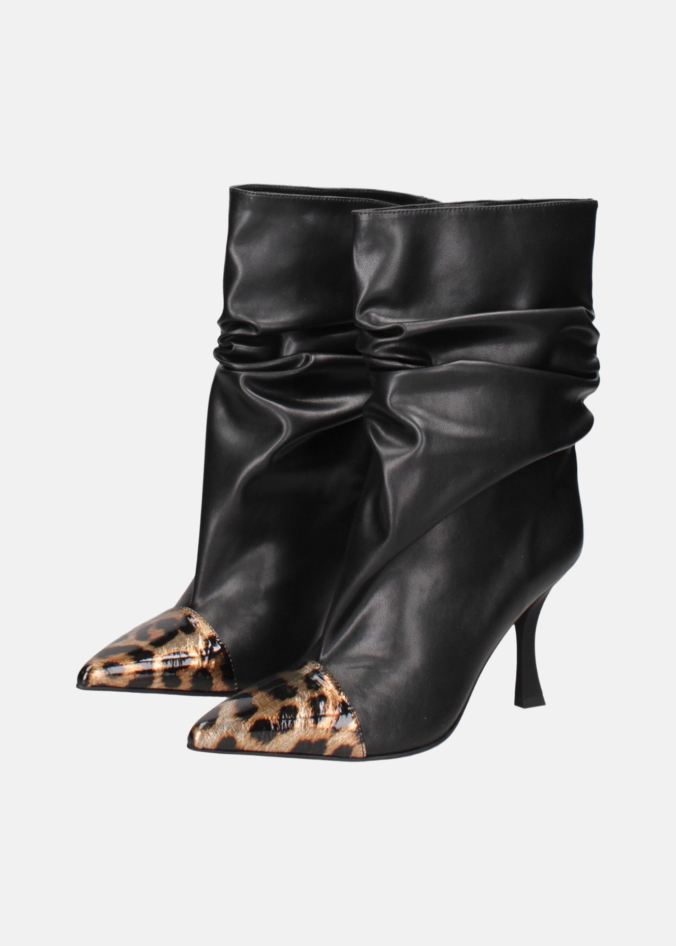 Stivaletto Black and Leopard