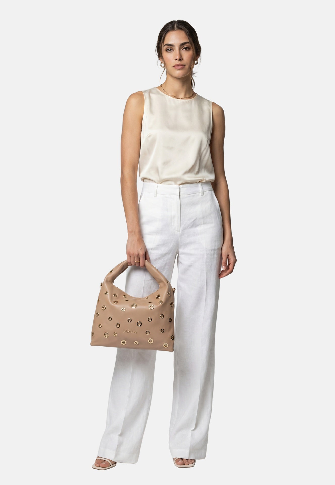 Elizabeth Studs Borsa a spalla Coffee