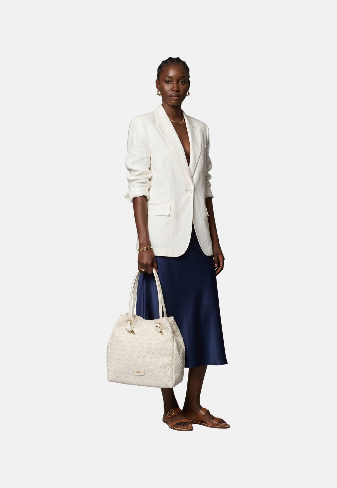 Bryanna Plait Borsa a spalla White