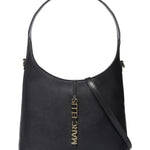 Nora Macro Lt Borsa a spalla Black and Gold
