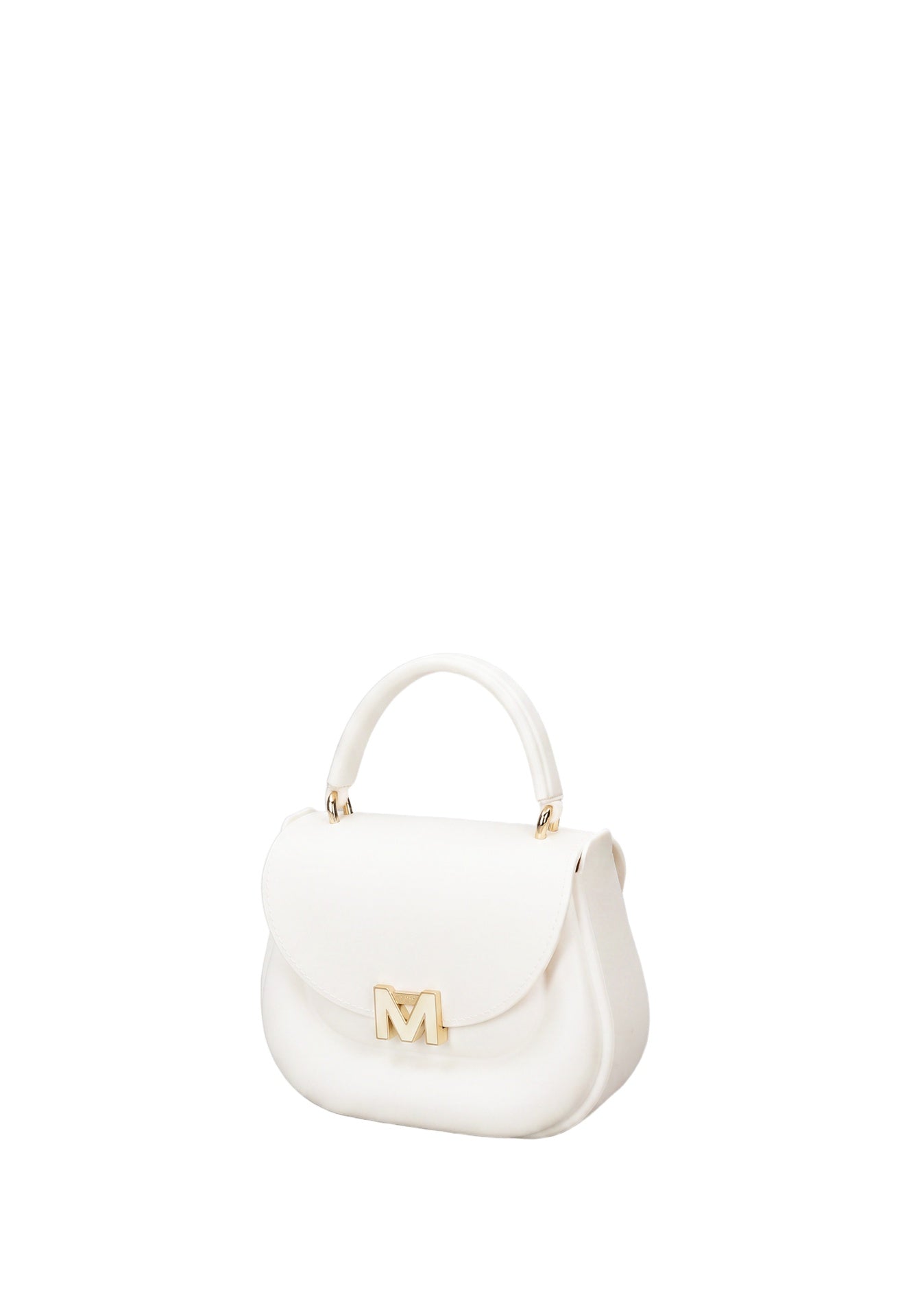Flat Jelly 26 Borsa a mano Milky White and Light Gold