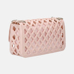 Flat Basket Borsa a mano Light Pink and Gold