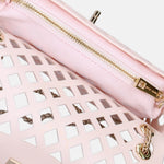 Flat Basket Borsa a mano Light Pink and Gold
