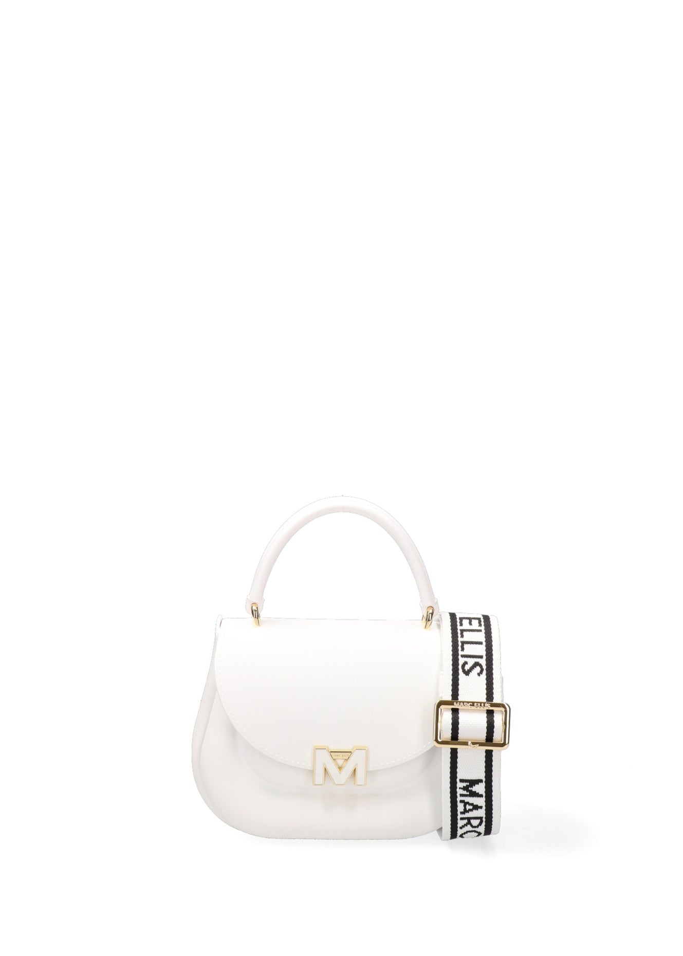 Flat Jelly 26 Borsa a mano Milky White and Light Gold