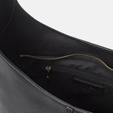 Nora Macro Lt Borsa a spalla Black and Gold
