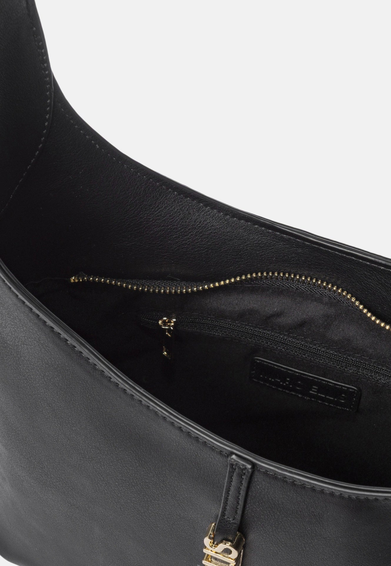 Nora Macro Lt Borsa a spalla Black and Gold