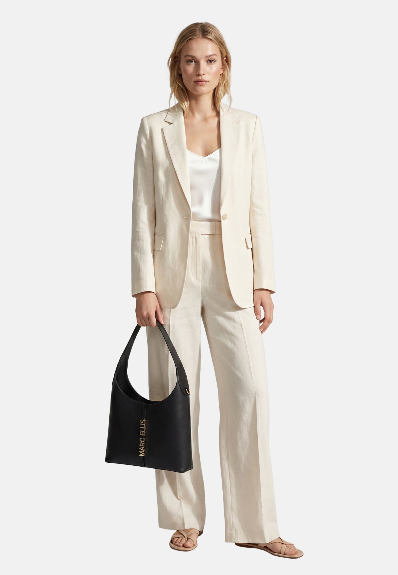 Nora Macro Lt Borsa a spalla Black and Gold