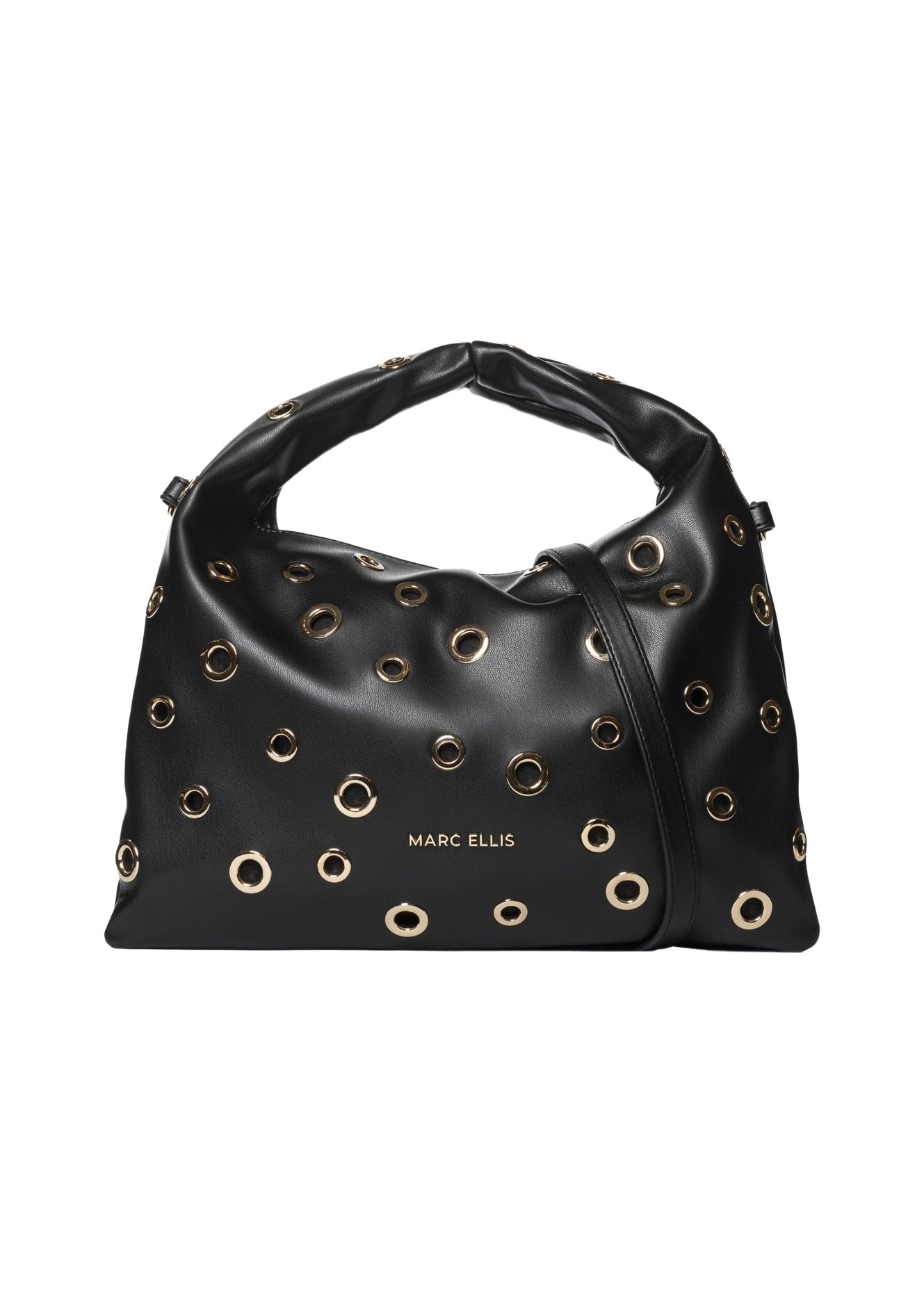 Elizabeth Studs Borsa a spalla Black and Gold