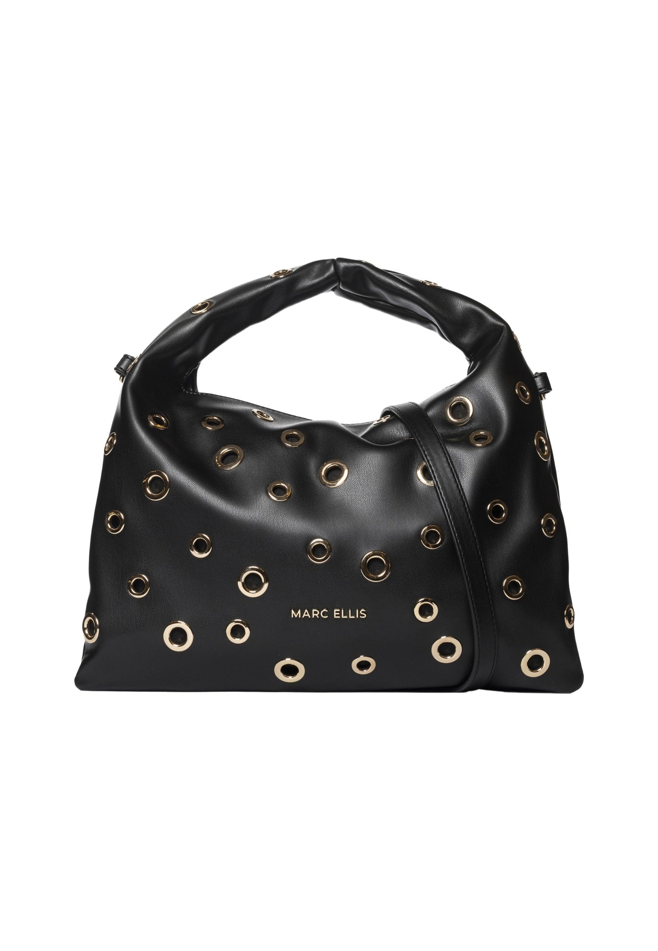 Elizabeth Studs Borsa a spalla Black and Gold