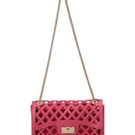 Flat Basket Borsa a mano Red and Light Gold