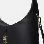Nora Macro Lt Borsa a spalla Black and Gold