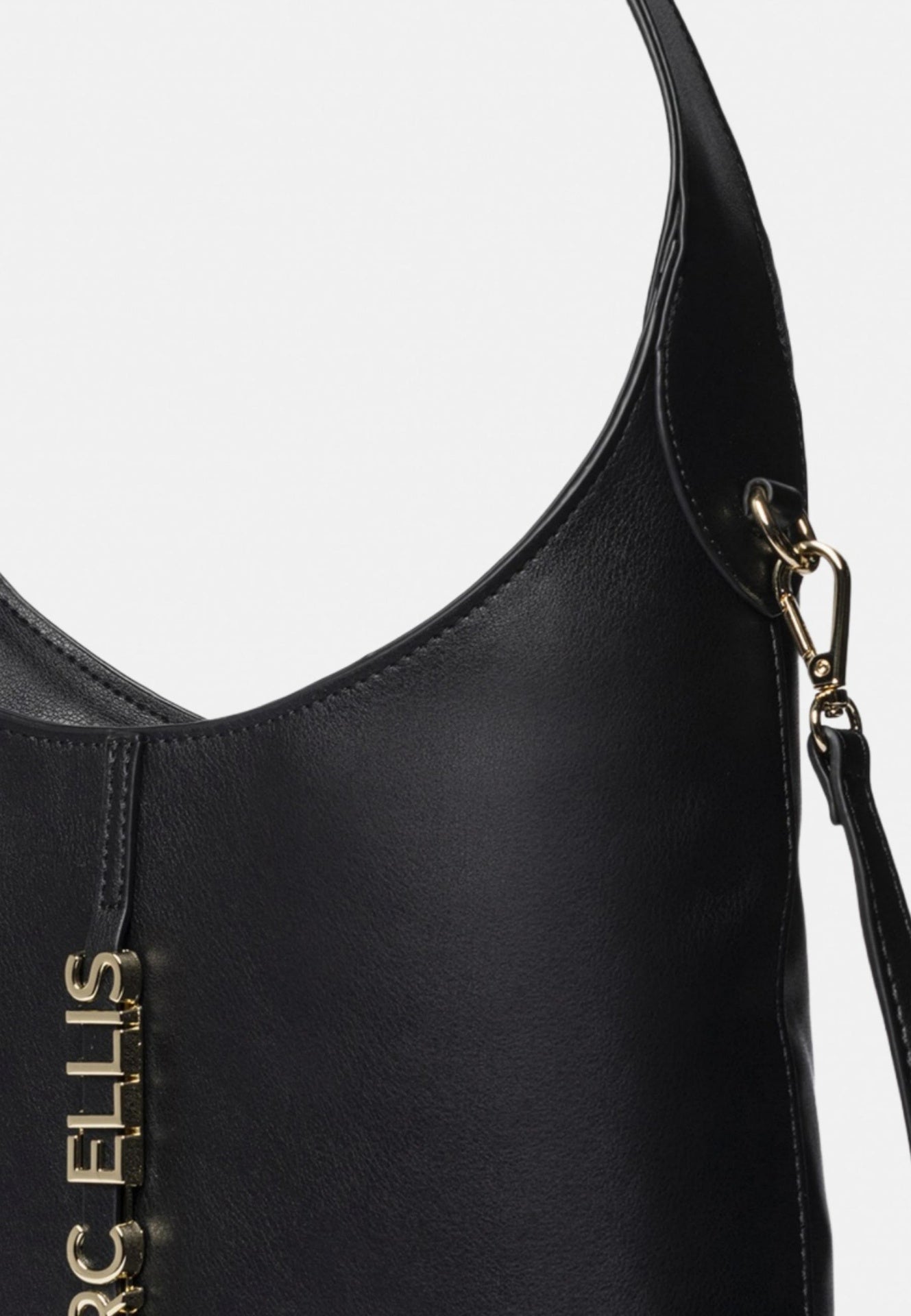 Nora Macro Lt Borsa a spalla Black and Gold