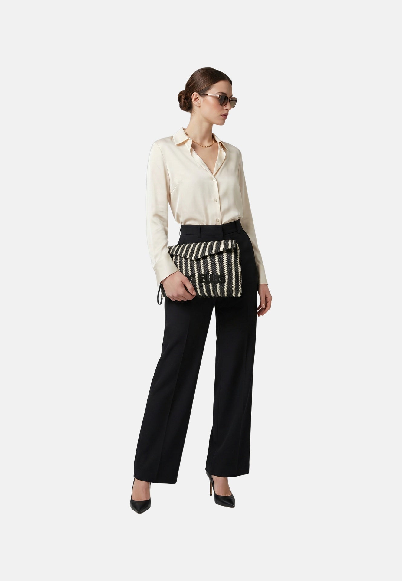 Buby Eivissa C. Borsa a mano Black and Beige