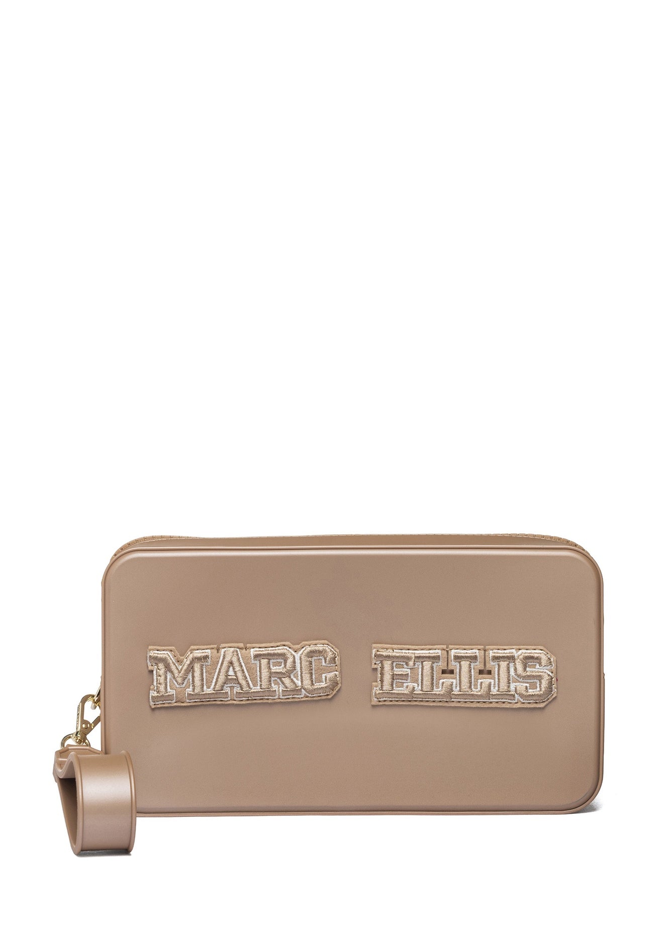 Flat Sponge Cm Borsa a mano Brown and Light Gold