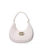 Flat Hero M Borsa a spalla Milky White and Light Gold