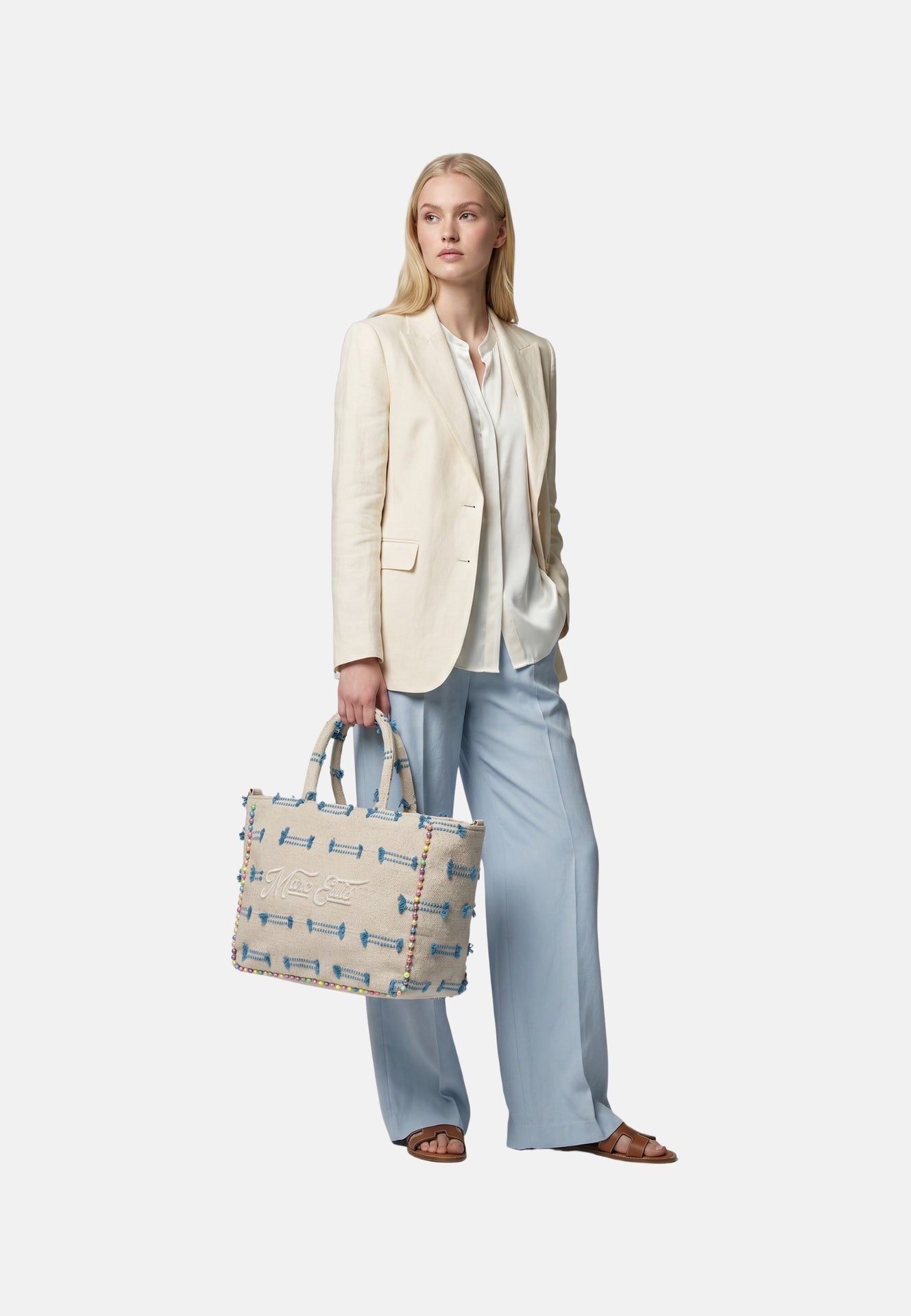 Buby L Indy 26 Borsa a mano Beige and Blue