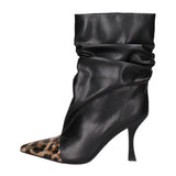 Stivaletto Black and Leopard