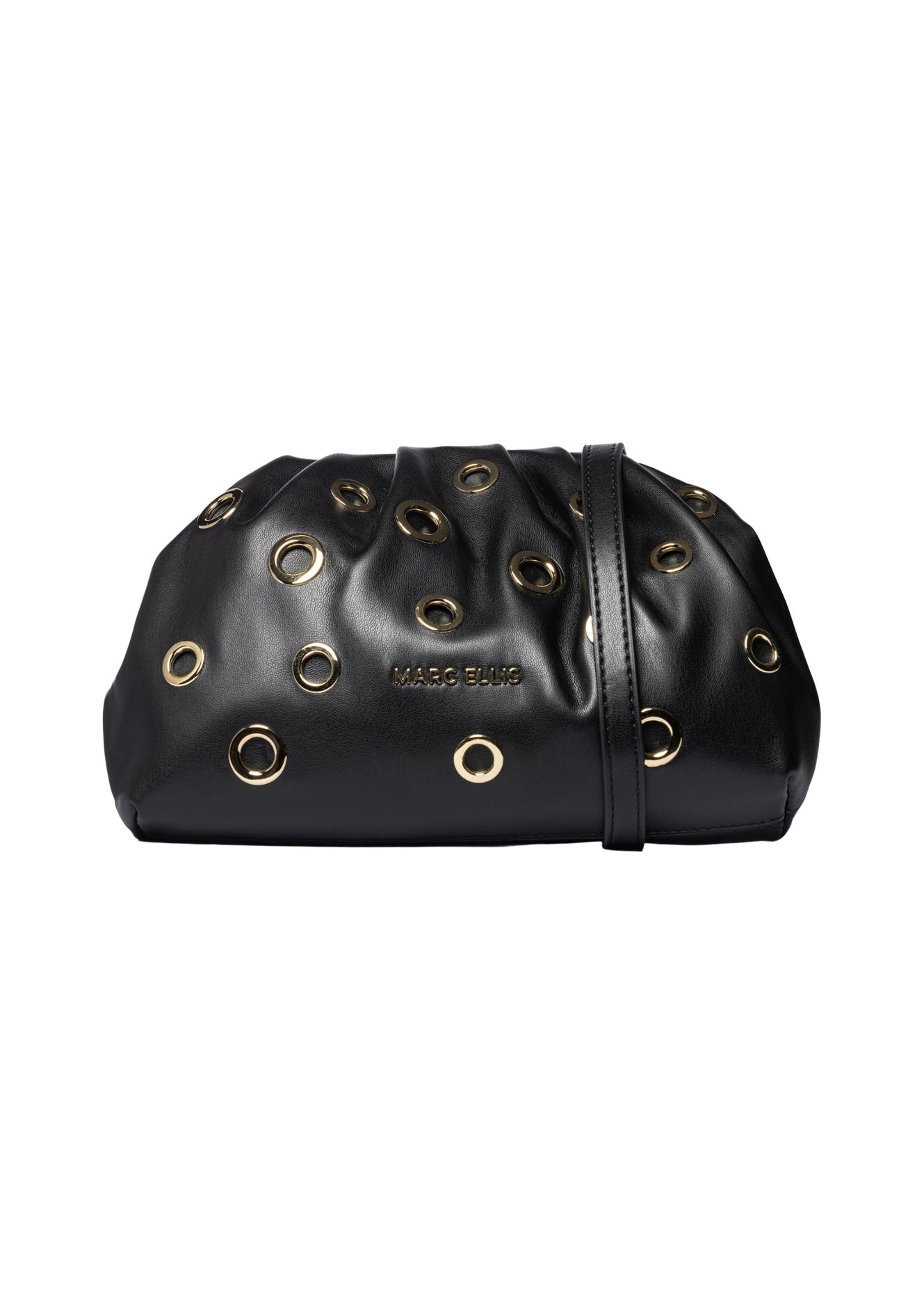 Daphne Studs Borsa a spalla Black and Gold