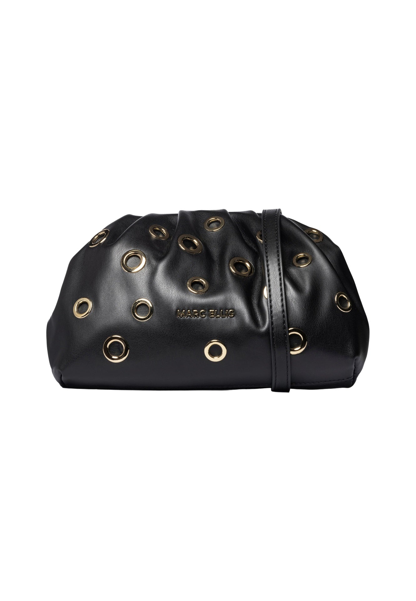 Daphne Studs Borsa a spalla Black and Gold