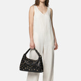 Mariah Studs Borsa a spalla Black and Gold