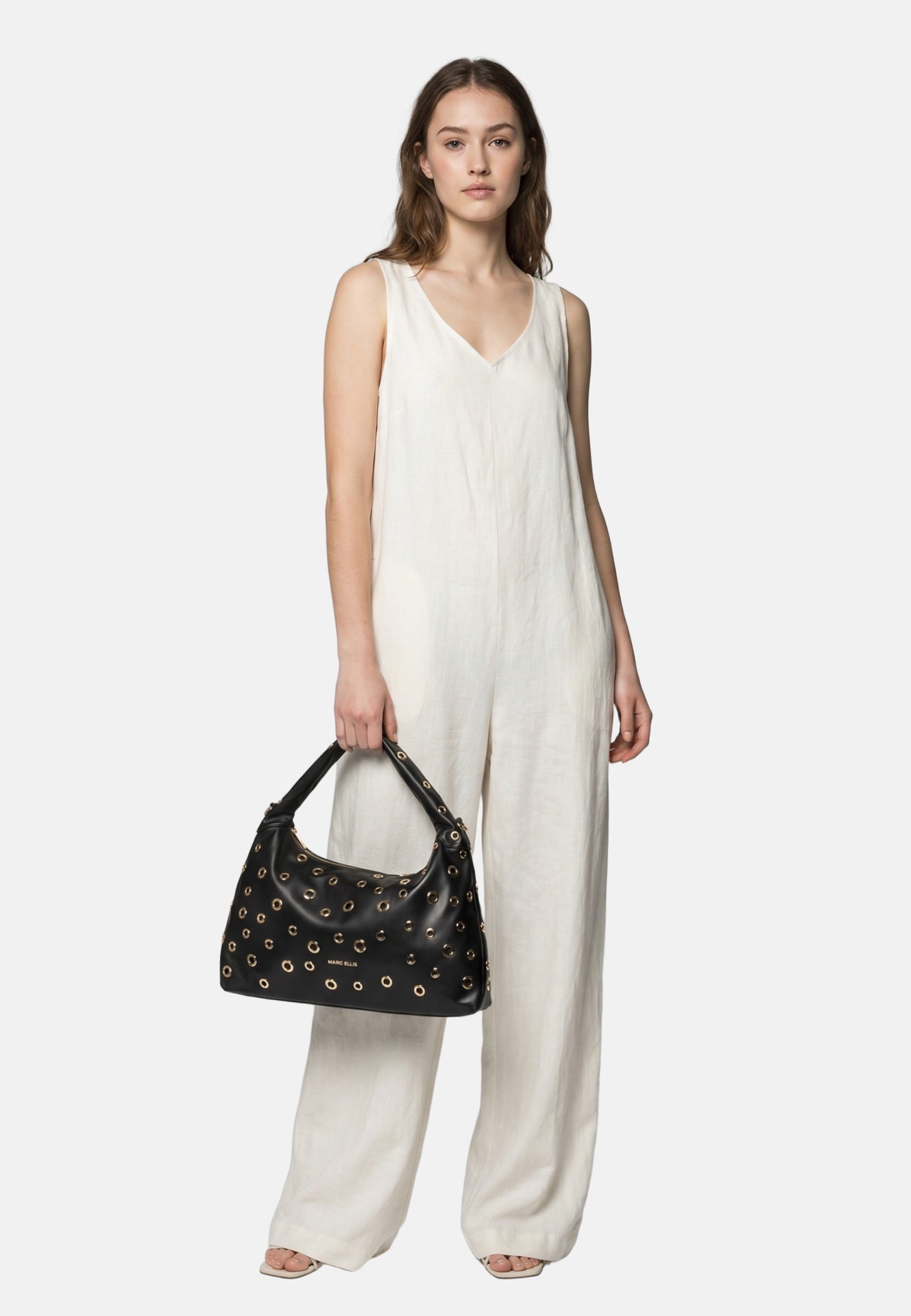 Mariah Studs Borsa a spalla Black and Gold