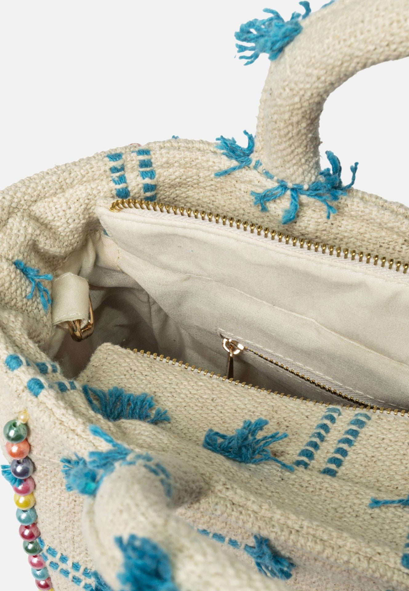 Buby S Indy 26 Borsa a mano Beige and Blue