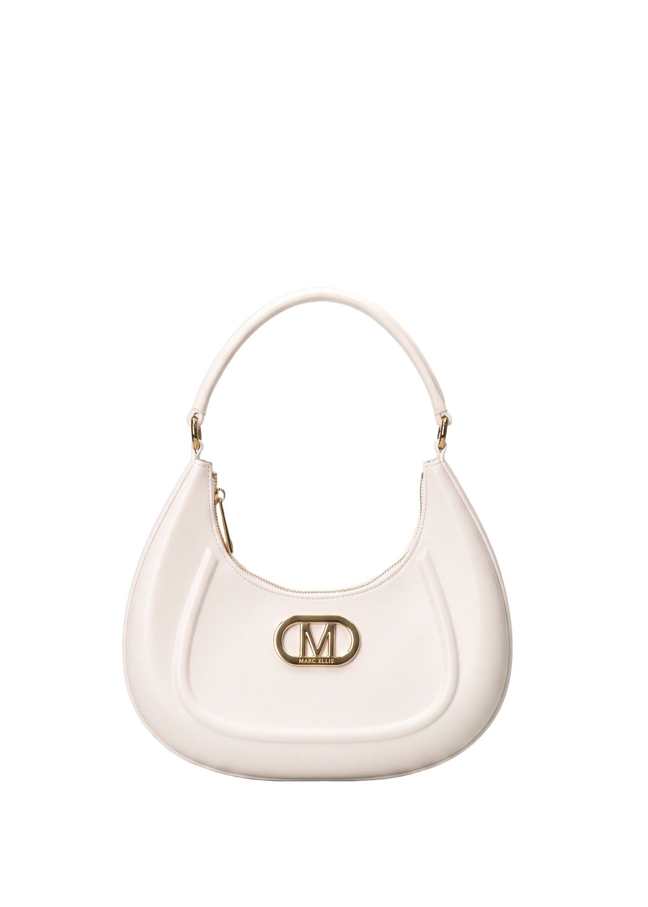 Flat Hero M Borsa a spalla Beige and Light Gold