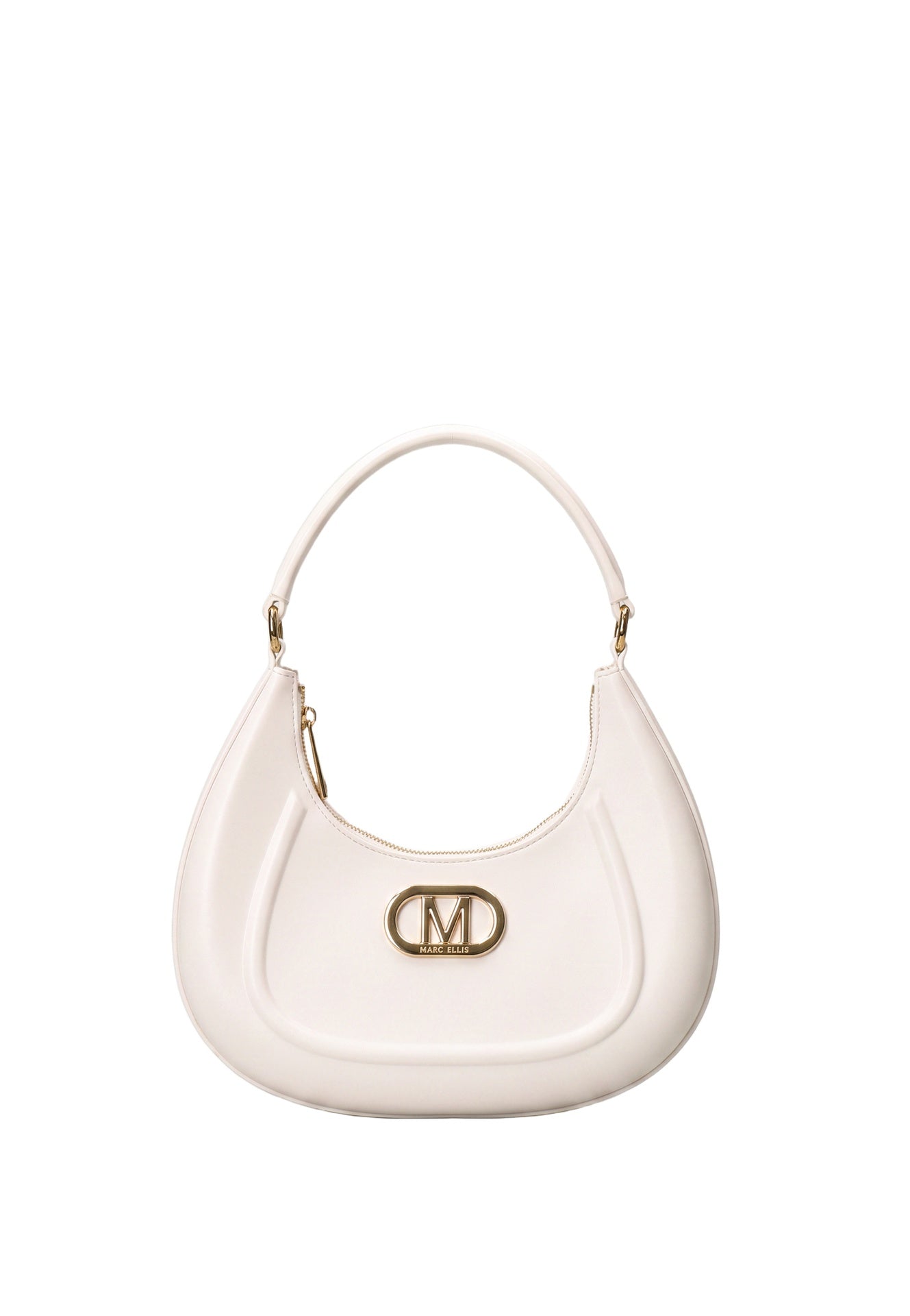 Flat Hero M Borsa a spalla Beige and Light Gold
