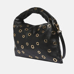 Elizabeth Studs Borsa a spalla Black and Gold