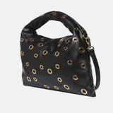 Elizabeth Studs Borsa a spalla Black and Gold