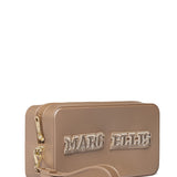 Flat Sponge Cm Borsa a mano Brown and Light Gold