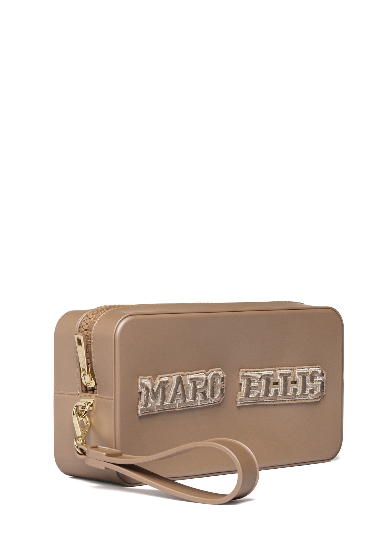 Flat Sponge Cm Borsa a mano Brown and Light Gold