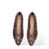 Scarpa con tacco GLC13 | Marrone scuro