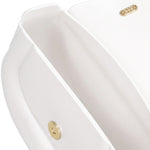 Flat Jelly 26 Borsa a mano Milky White and Light Gold