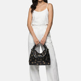 Elizabeth Studs Borsa a spalla Black and Gold